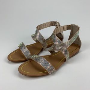 Enzo Angiolini womens Eapersuit sandals rhinestone